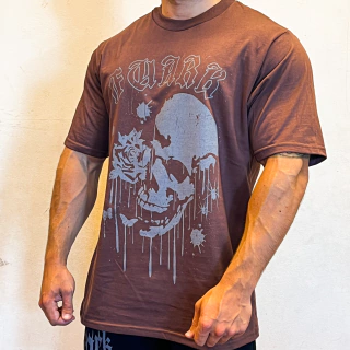 Remera Oversized Skull Brown